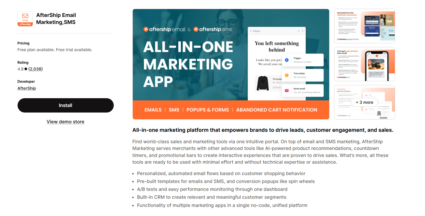 AfterShip Email Marketing,SMS