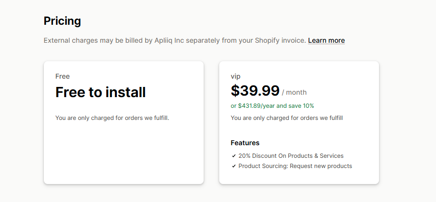Apliiq Pricing