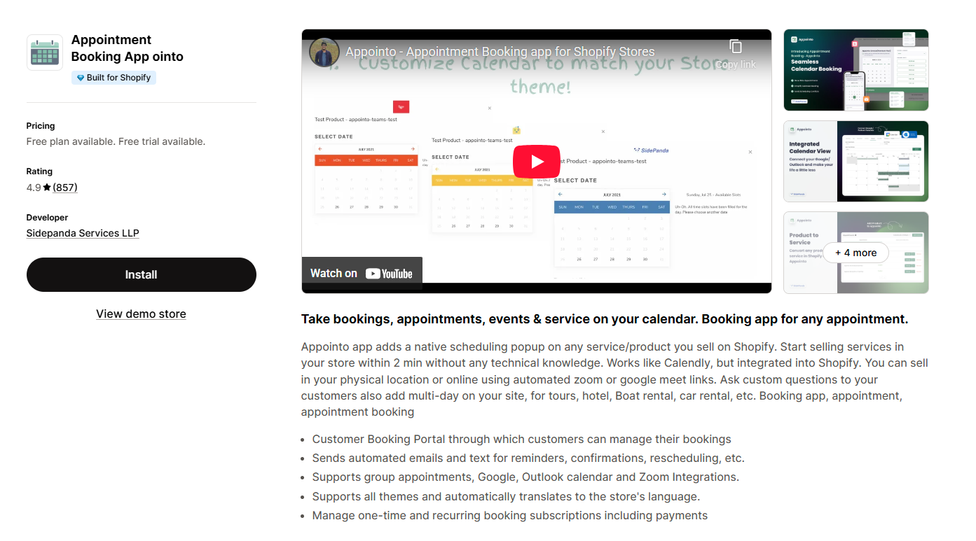 Appointment Booking App ointo