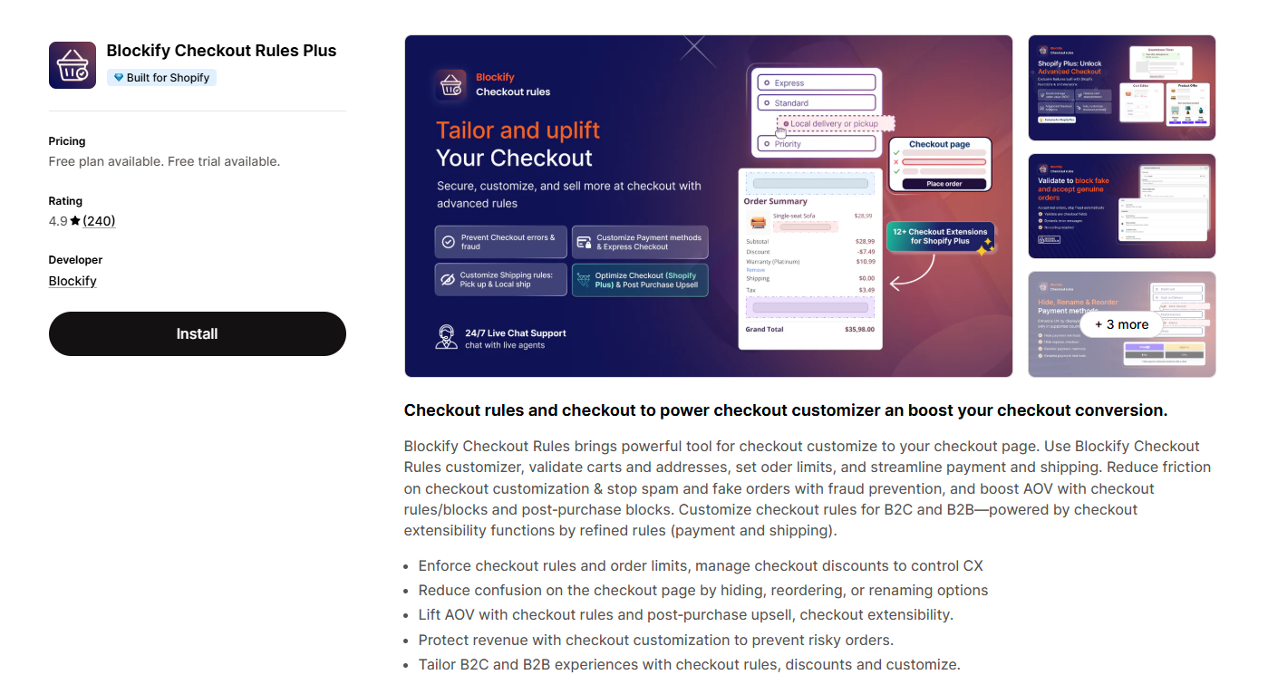 Blockify Checkout Rules Plus