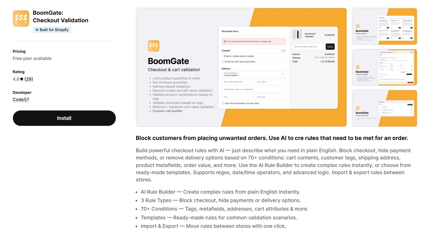 BoomGate: Checkout Validation