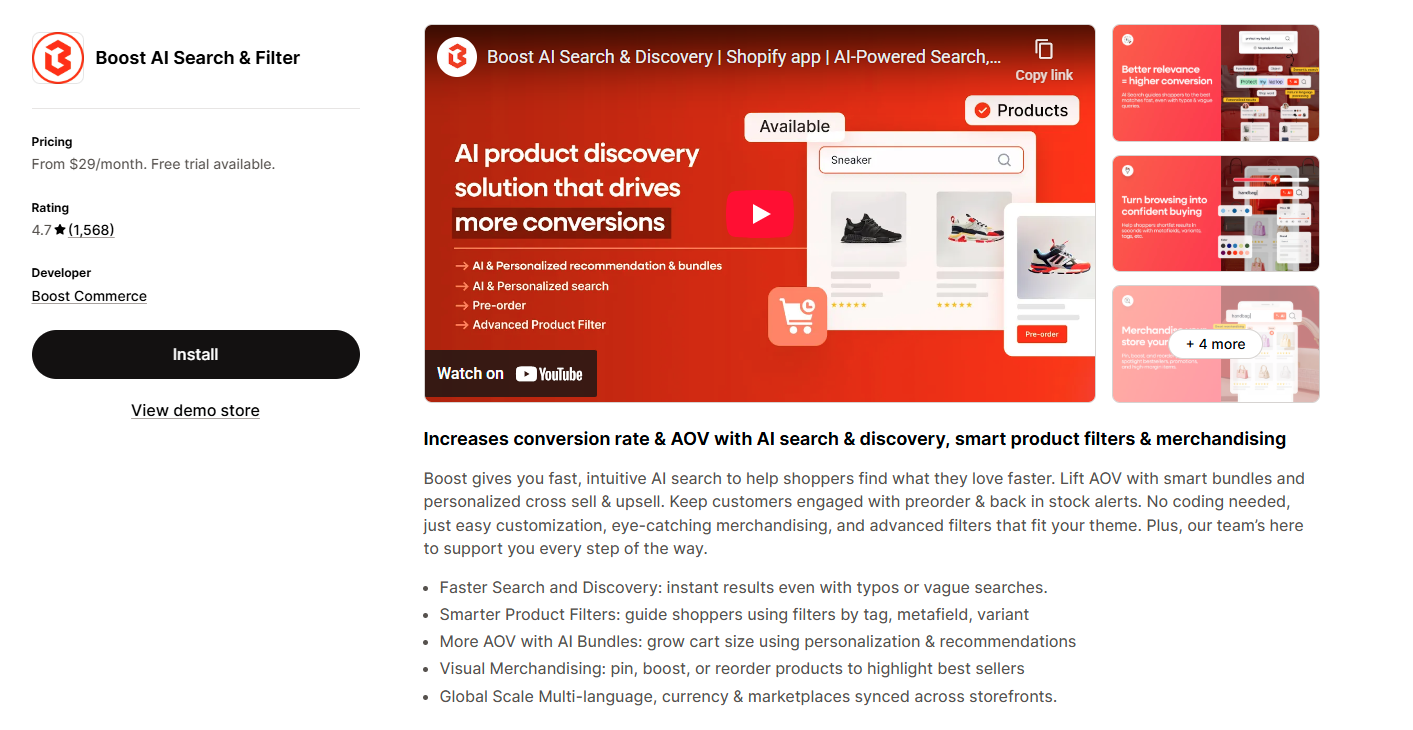Boost AI Search & Filter