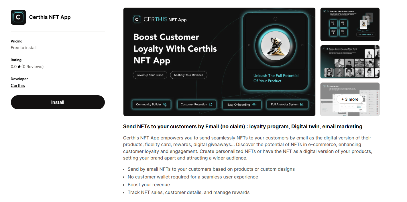 Certhis NFT App