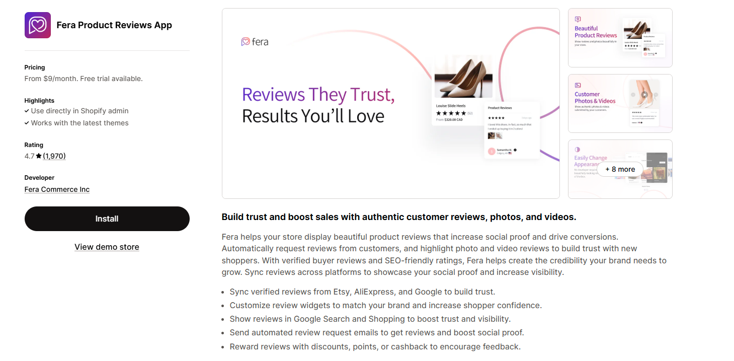 Fera Product Reviews App