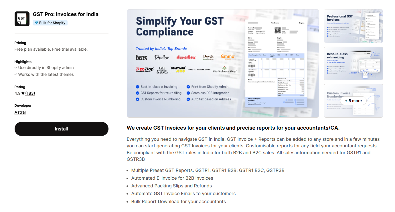 GST Pro: Invoices for India