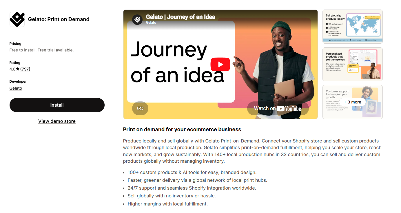 Gelato Printon Demand