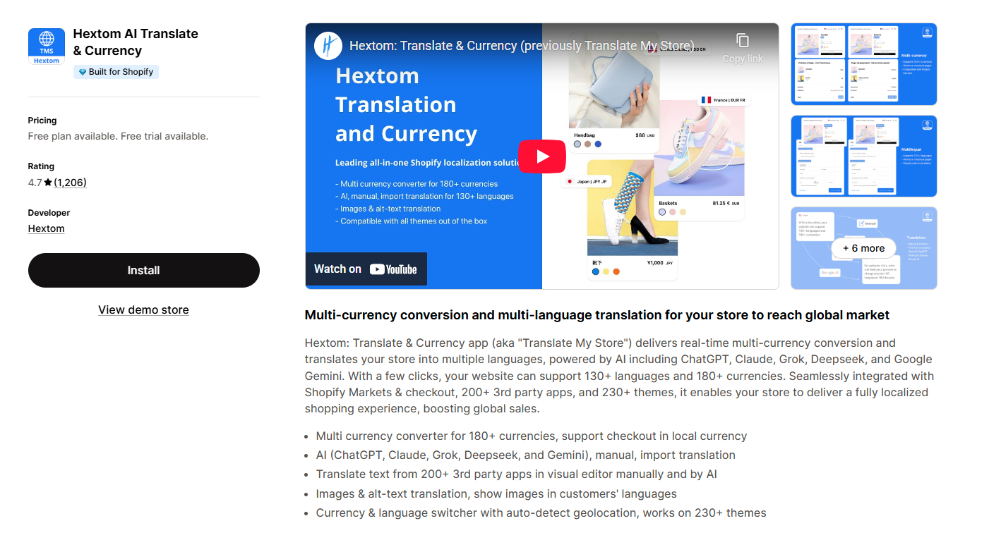 Hextom AI Translate & Currency