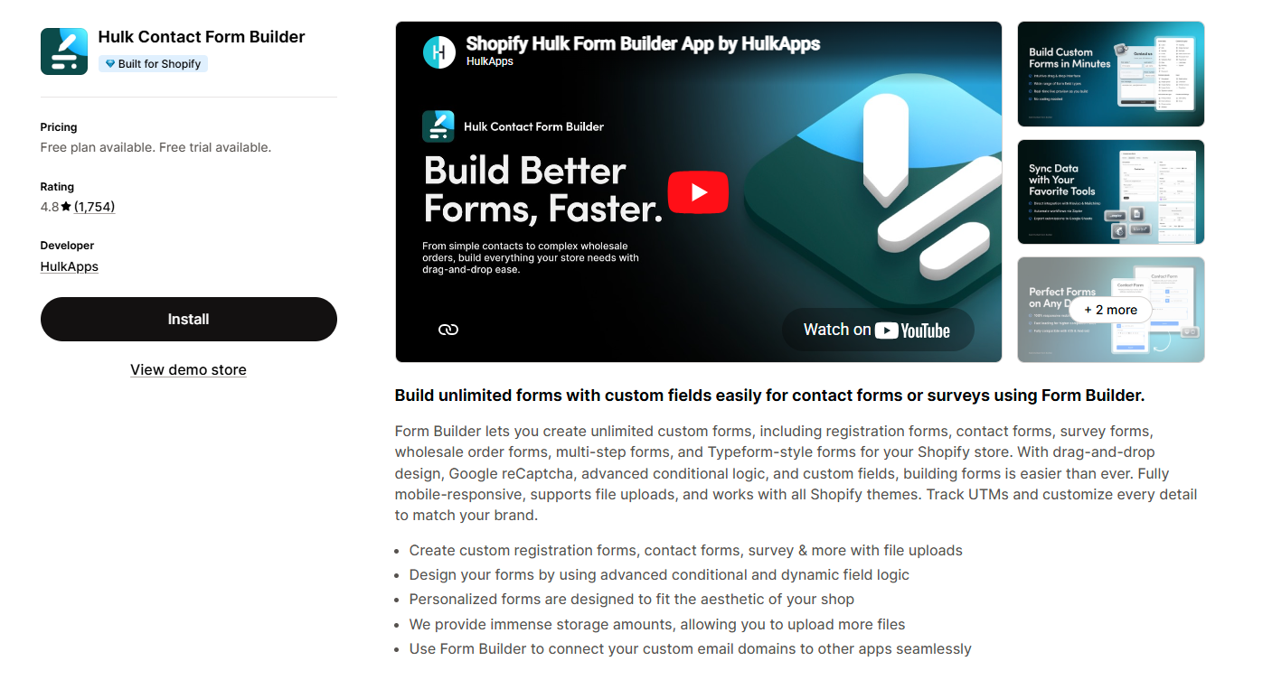 Hulk Contact Form Builder
