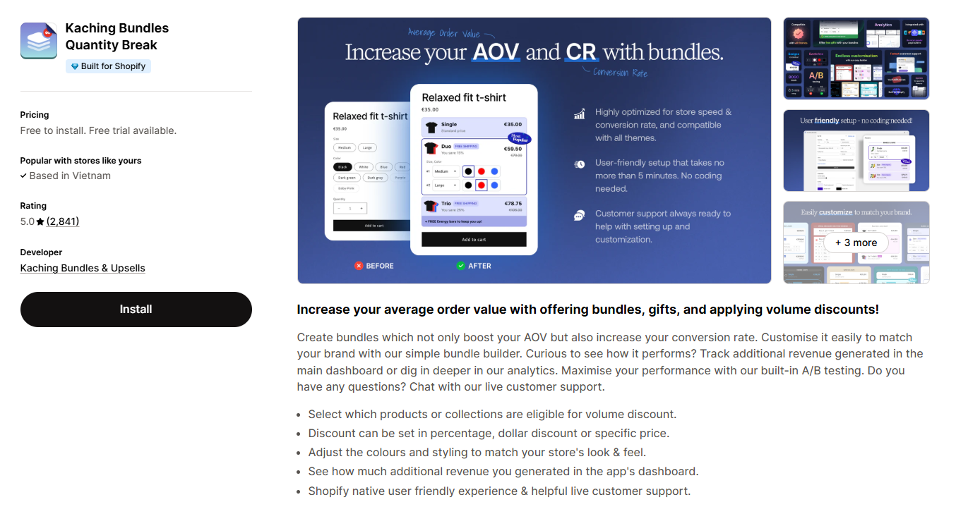 Kaching Bundles Quantity Break