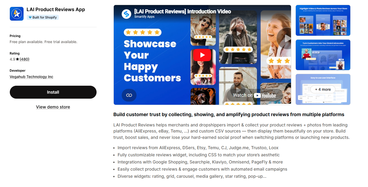 LAI Product Reviews App