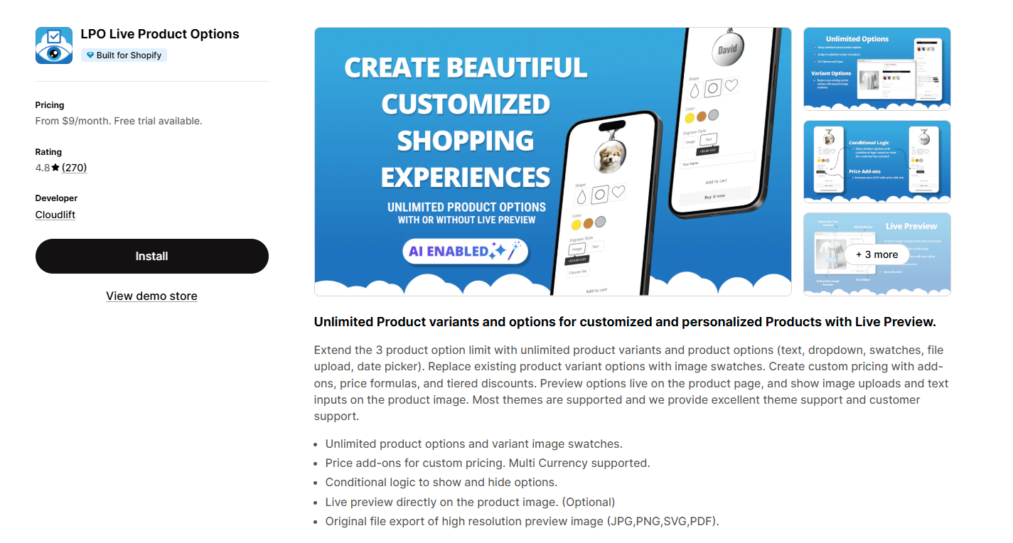 LPO Live Product Options