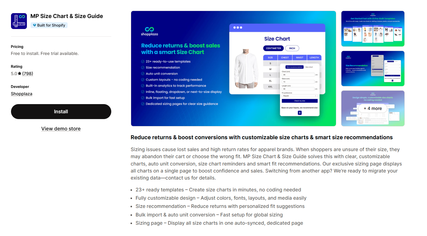 MP Size Chart & Size Guide