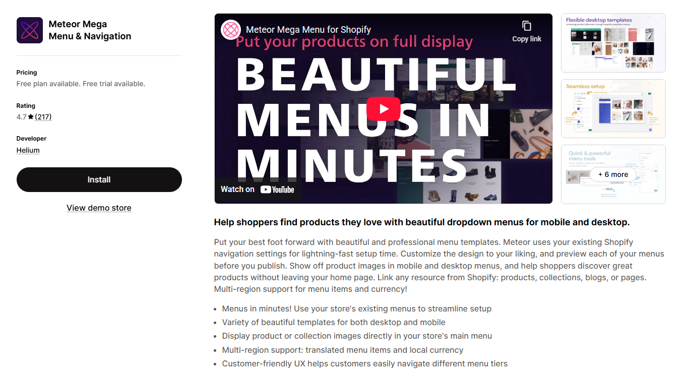 Meteor Mega Menu & Navigation