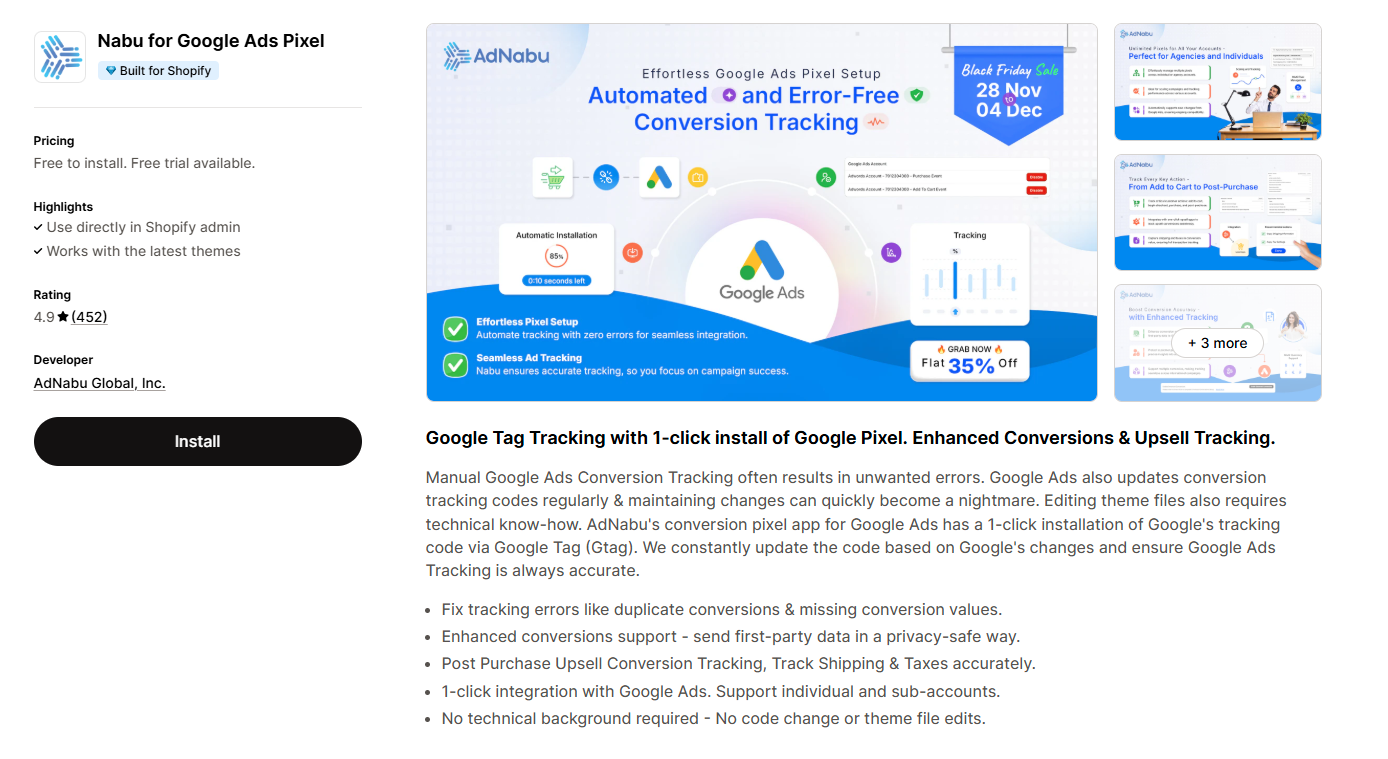 Nabu for Google Ads Pixel