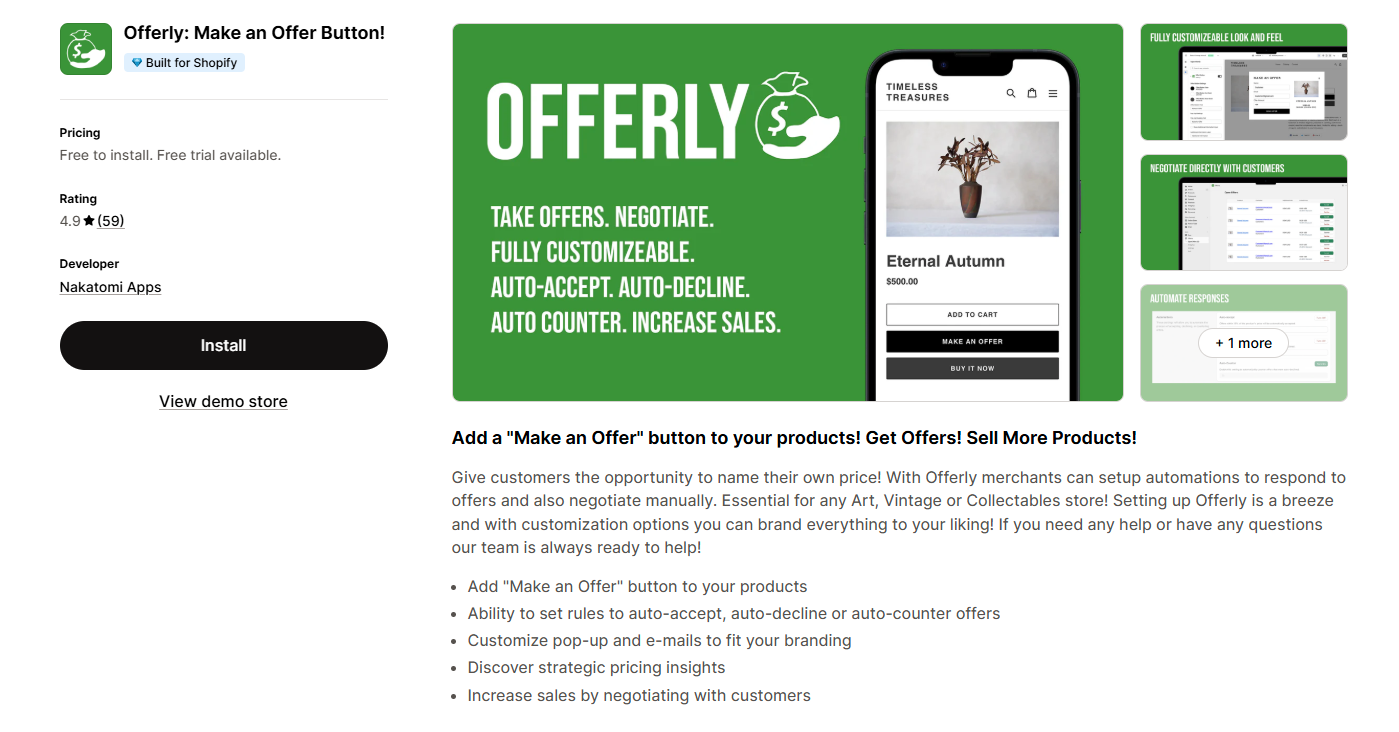 Offerly: Make an Offer Button!