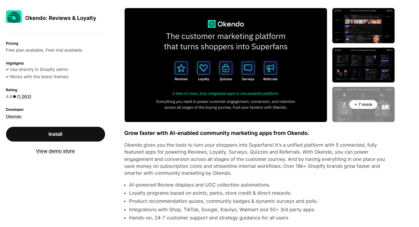 Okendo: Reviews & Loyalty