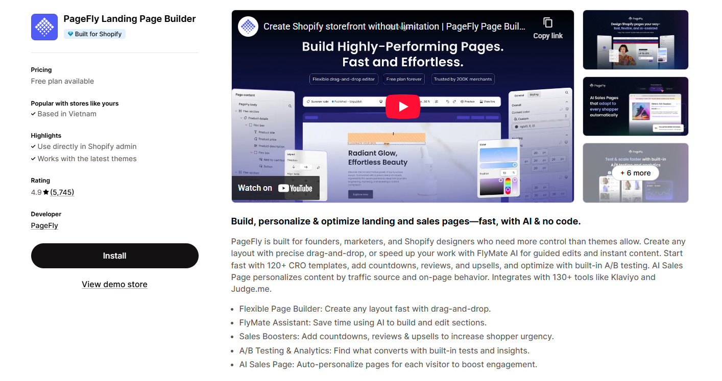 PageFly Landing Page Builder