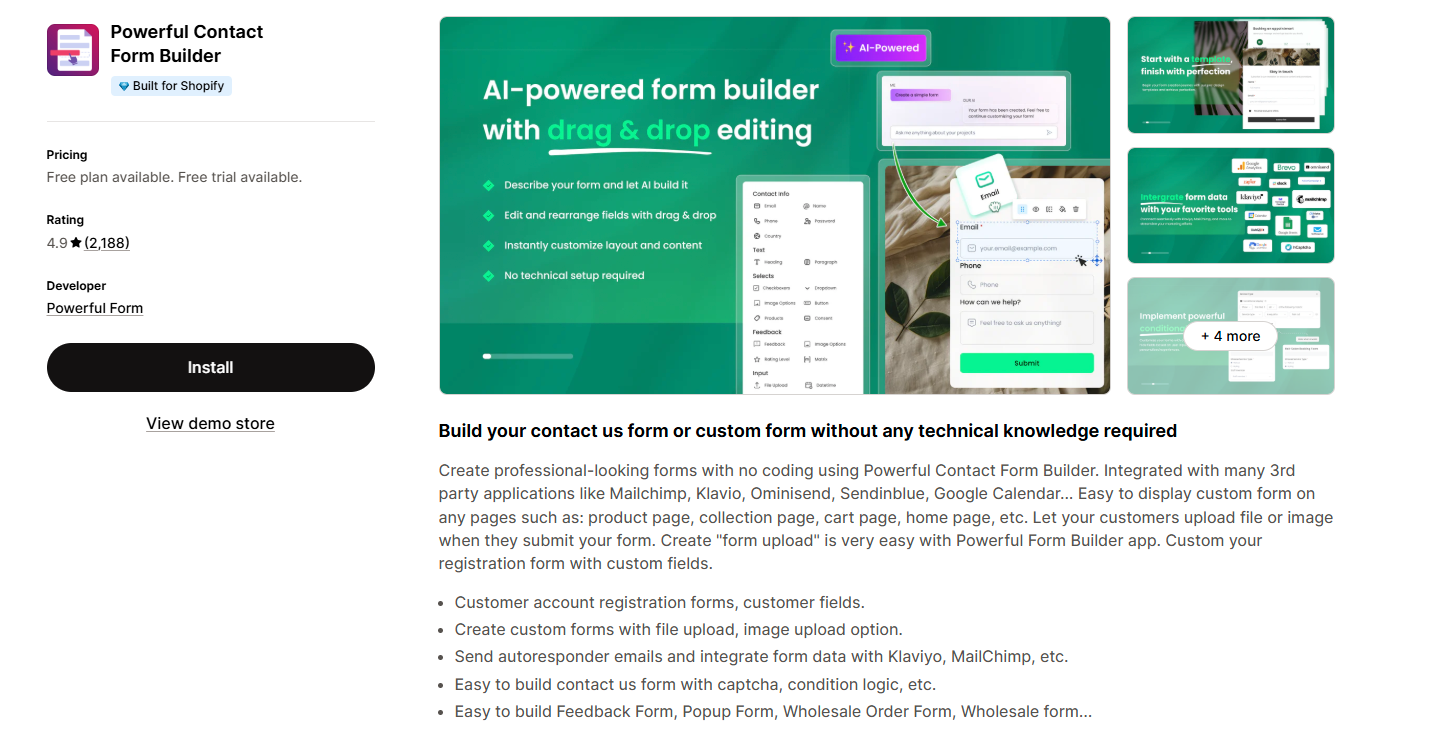 Powerful Contact Form Builder