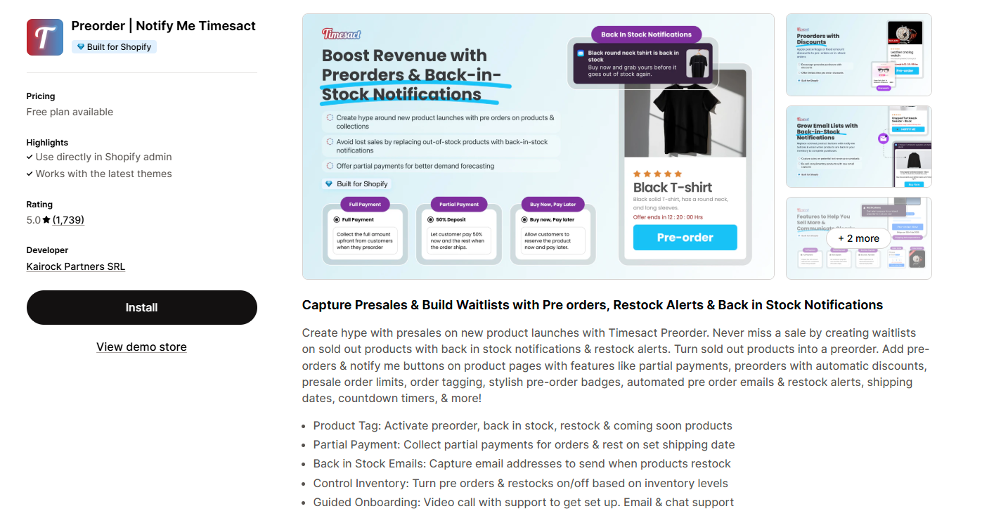 Preorder | Notify Me Timesact