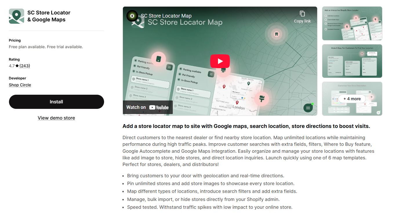 SC Store Locator & Google Maps