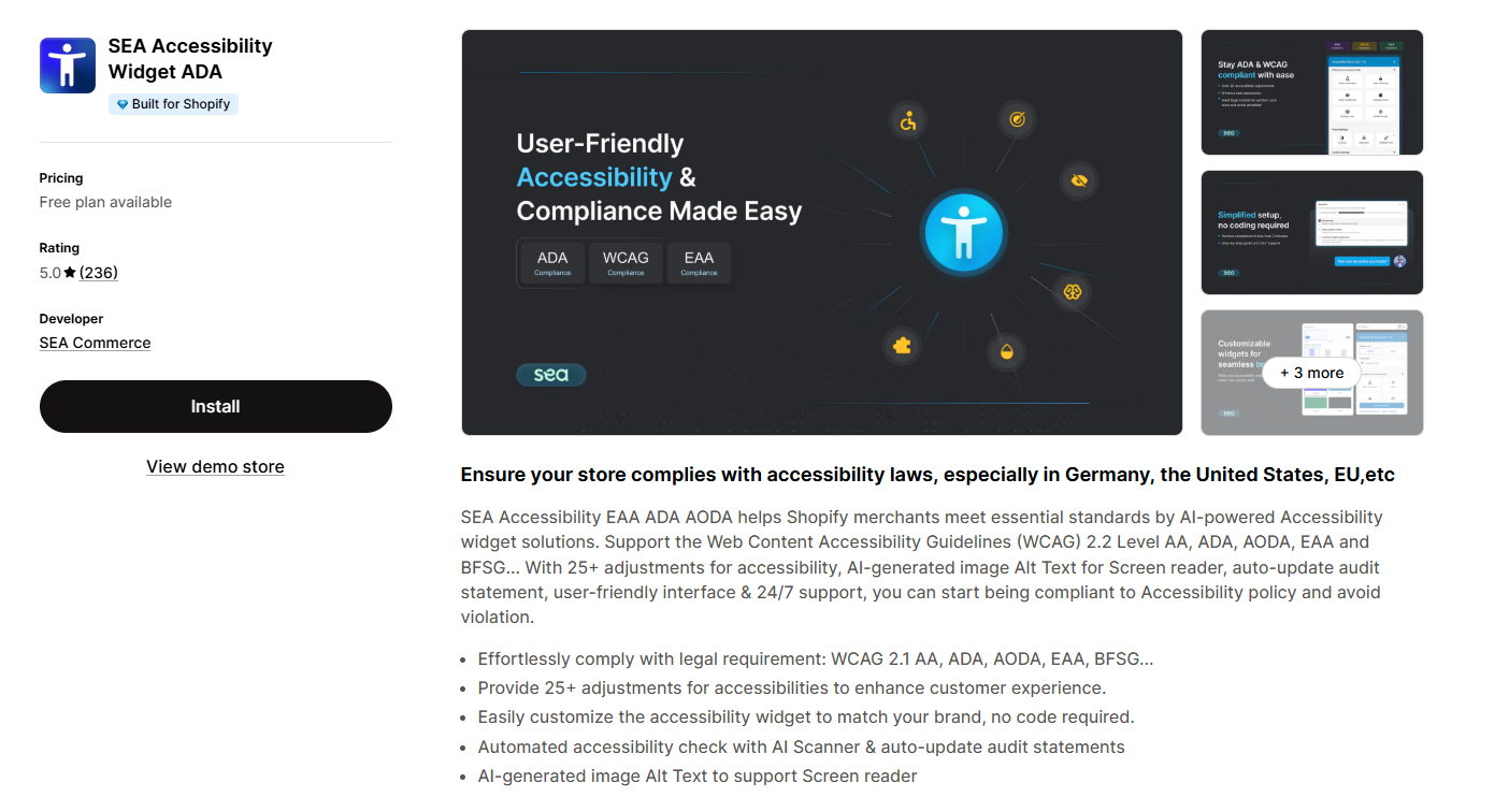 SEA Accessibility Widget ADA