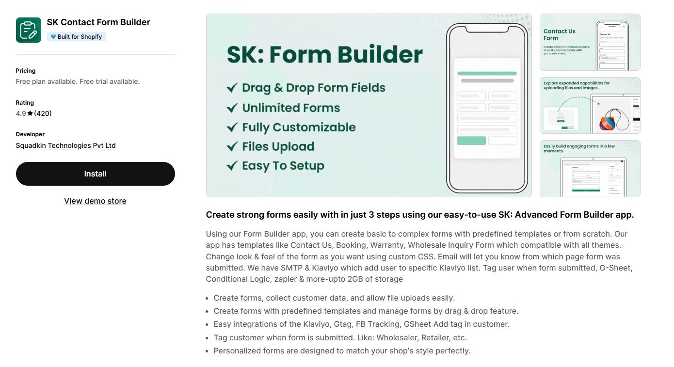 Sk Contact Form Builder