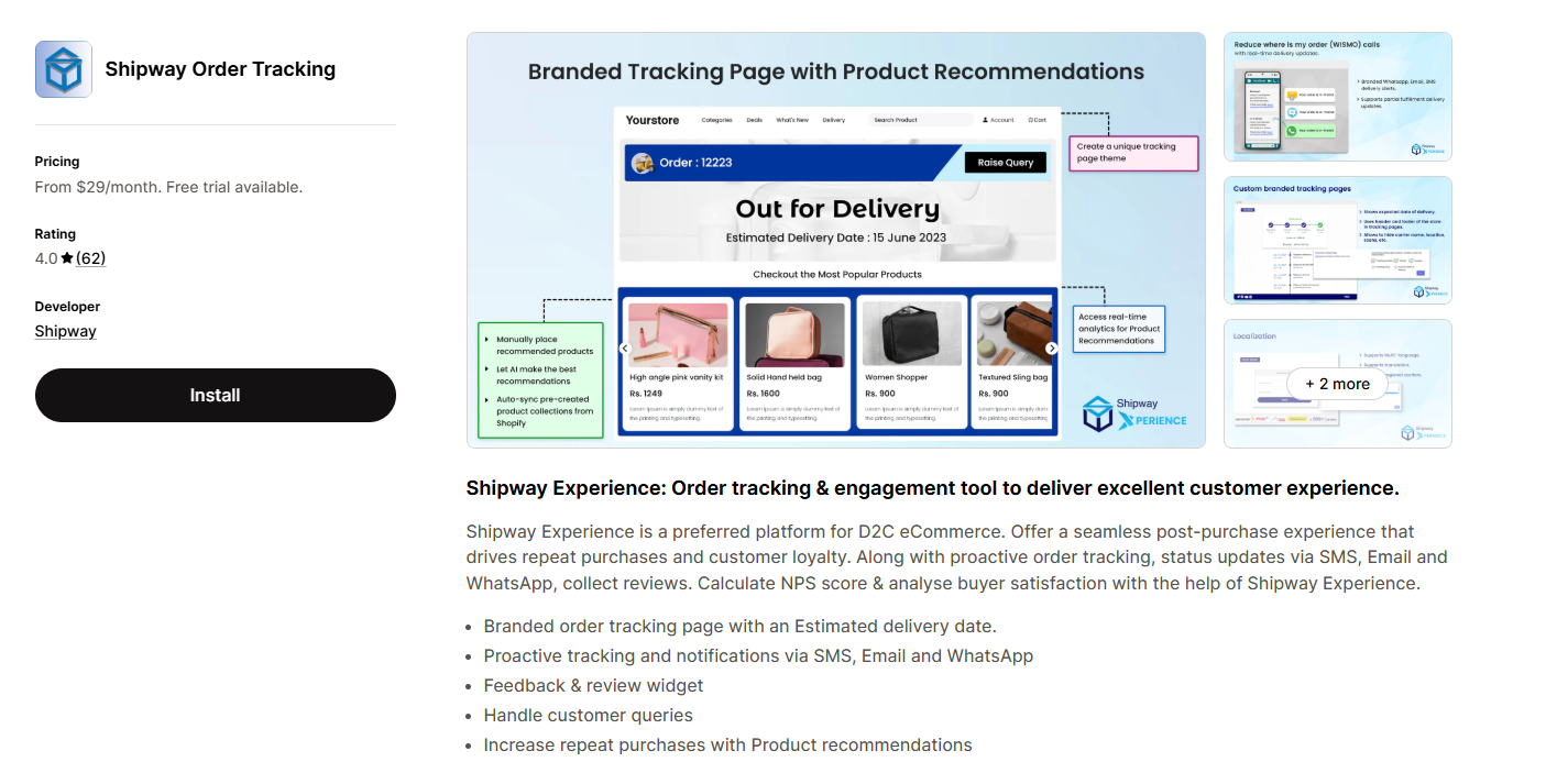 Shipway Order Tracking