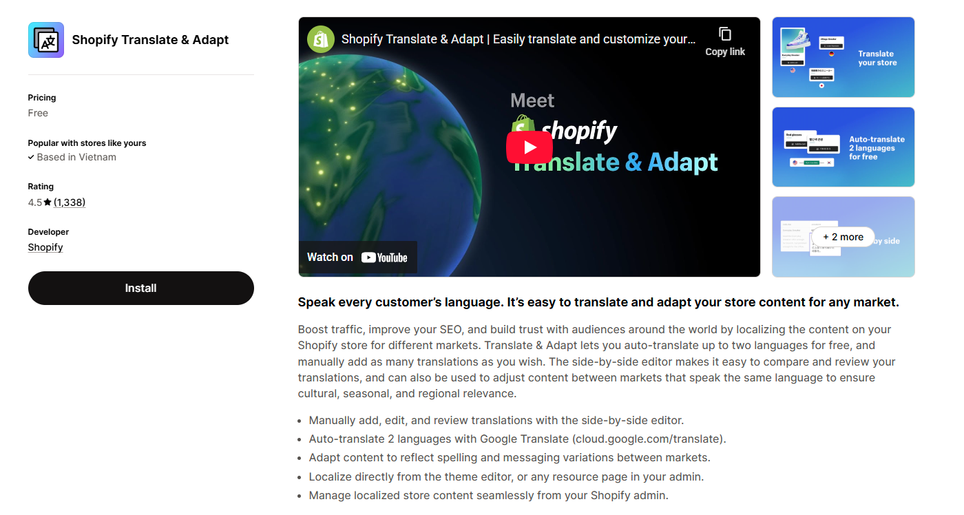 Shopify Translate & Adapt