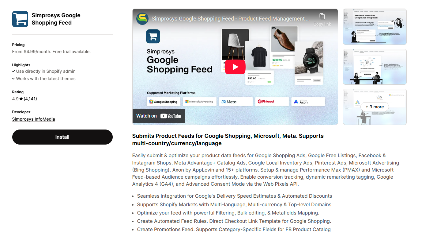 Simprosys Google Shopping Feed