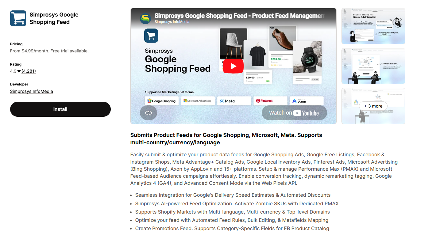 Simprosys Google Shopping Feed