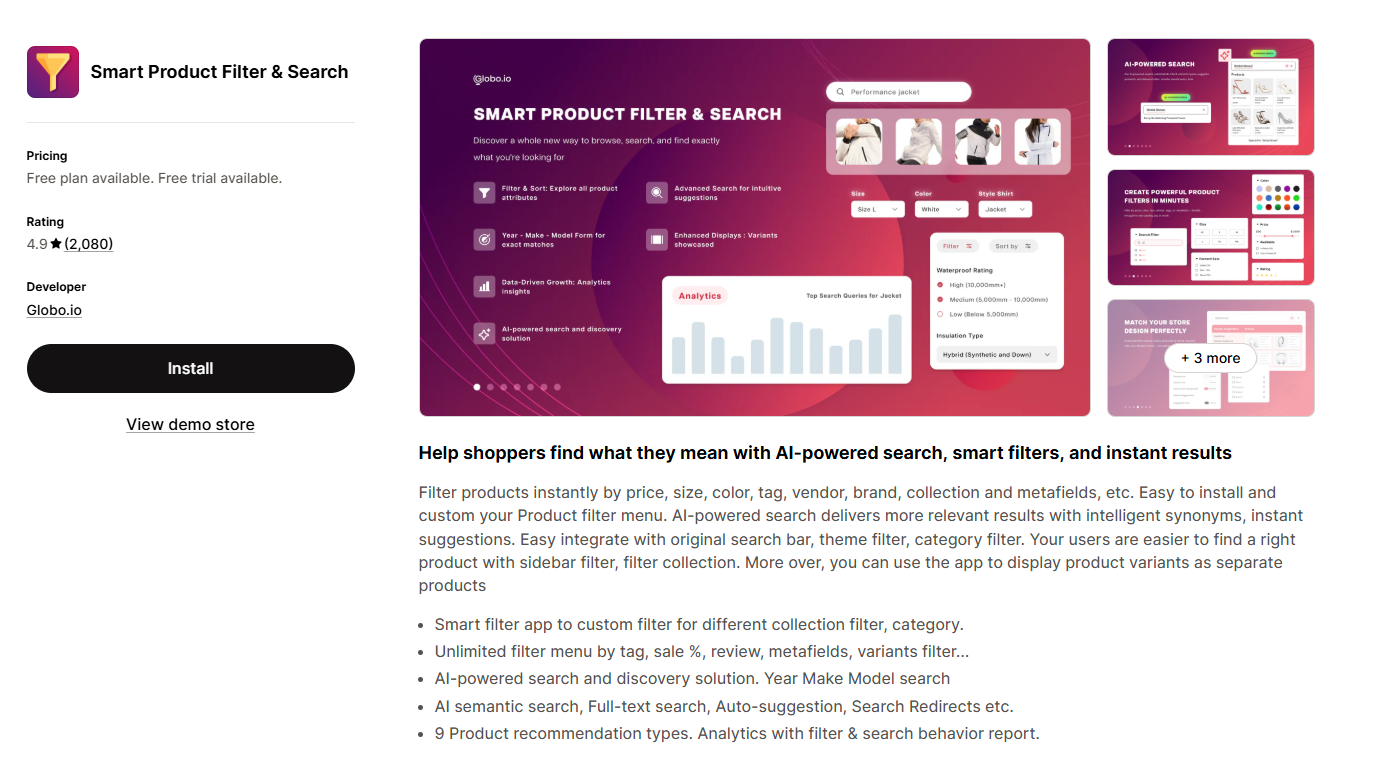 Smart Product Filter & Search
