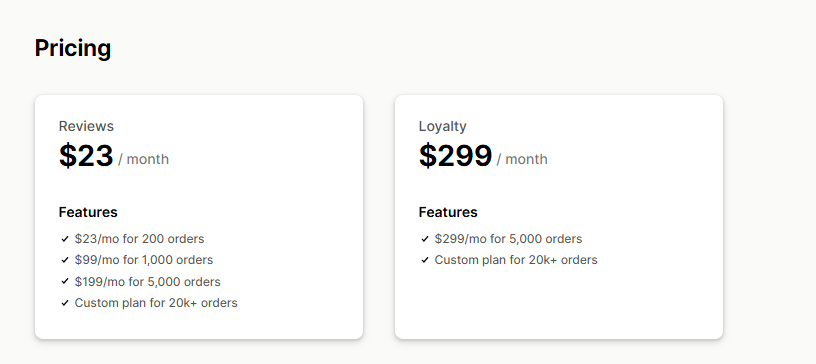 Stamped Reviews & Loyalty Pricing