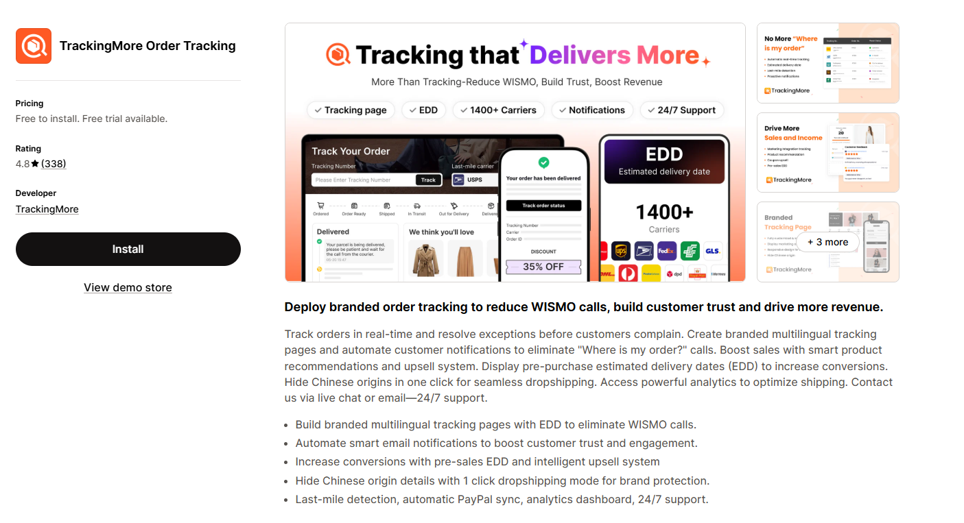 TrackingMore Order Tracking