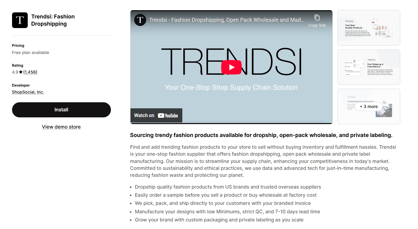 Trendsi: Fashion Dropshipping