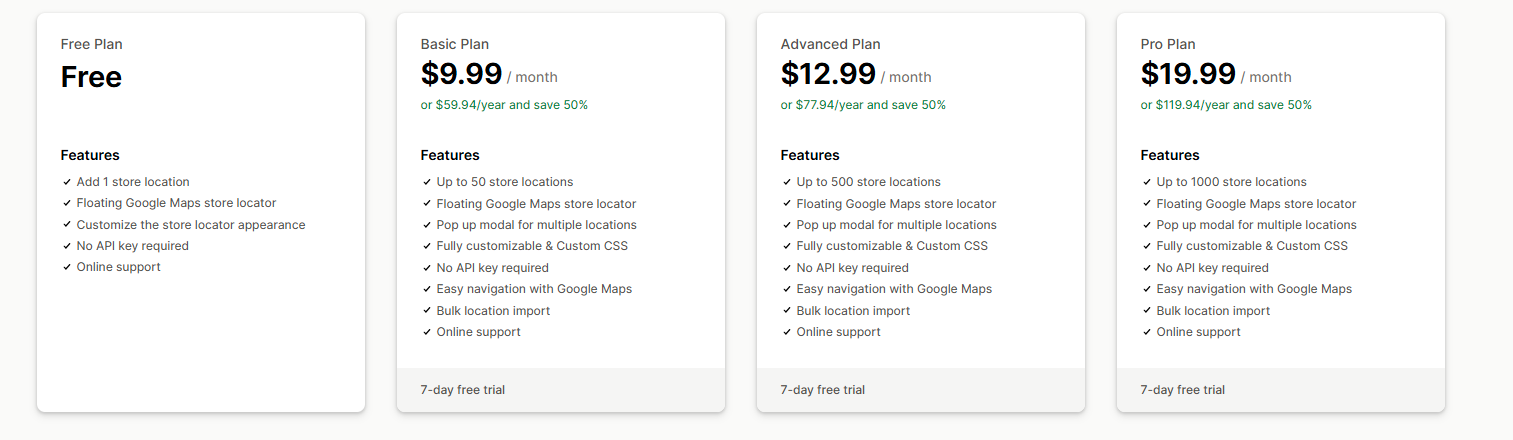 Way: Google Maps Store Locator Pricing