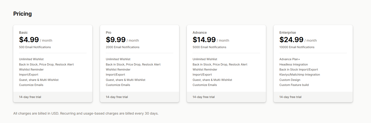 WC Wishlist Club pricing
